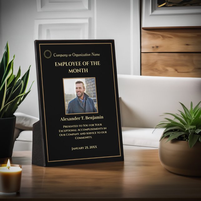 Custom Employee Awards Plaque Foto Personalize Fotoplatte (Custom Employee Awards Plaque Photo Personalize is great to give during awards events to employee. )