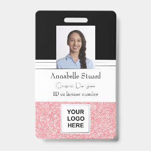 Custom Employee Beruflich Feminine Stilvoll Ausweis