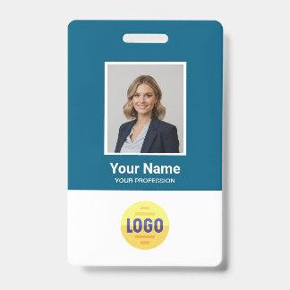 Custom Employee Photo, Bar Code, Logo, Name Badge Ausweis
