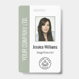 Custom Employee Photo, Bar Code, Logo, Name Sage Ausweis
