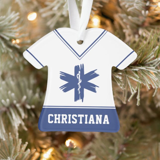 Custom EMT EMS Paramedic First Responder Ornament (Baum)