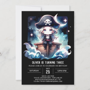 Custom Enchanted Pirate Birthday Einladung