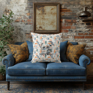 Custom English Bulldog Portrait Pillow Abstrakt Kissen