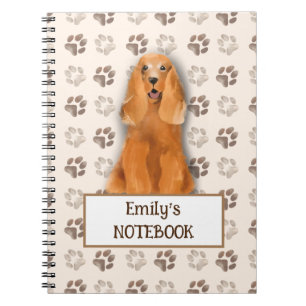Custom English Cocker Spanisch Notebook Niedlich D Notizblock