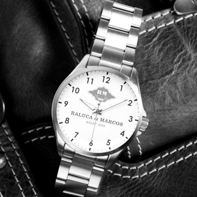 Custom engraved elegant couple  name  armbanduhr (Von Creator hochgeladen)