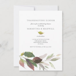 Custom Erntedank Dinner Einladung Wasserfarbe