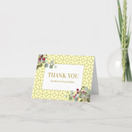 Custom Eukalyptus and Berry Wedding Dankeschön Car Dankeskarte