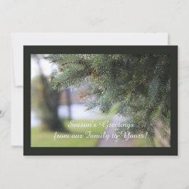 Custom Evergreen Landscape Nature Foto Dunkelgrün Feiertagskarte