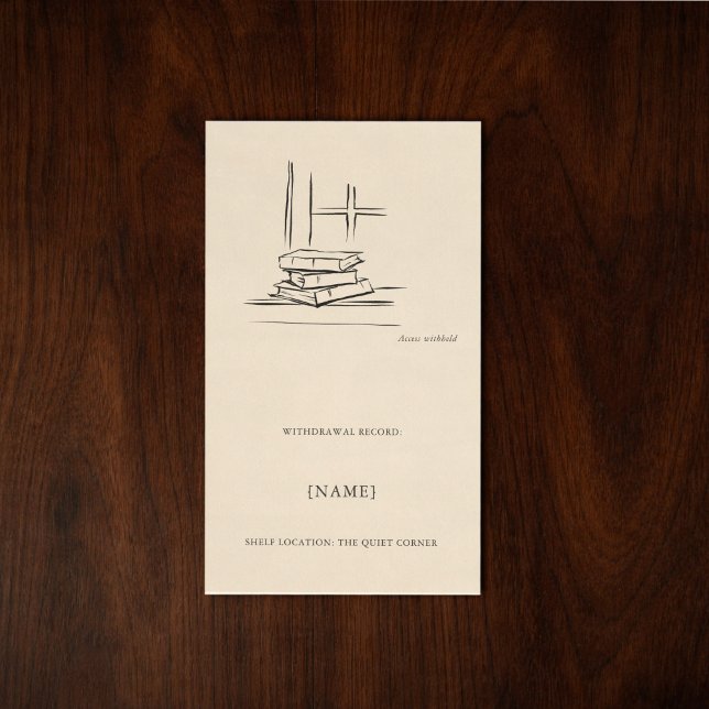 Custom Ex Libris Bookplate Sticker | Dark Academia (Von Creator hochgeladen)