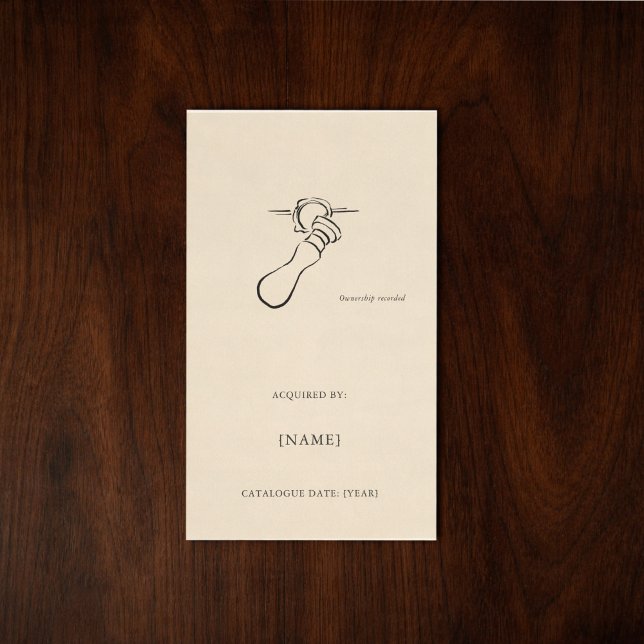 Custom Ex Libris Bookplate Sticker | Dark Academia (Von Creator hochgeladen)