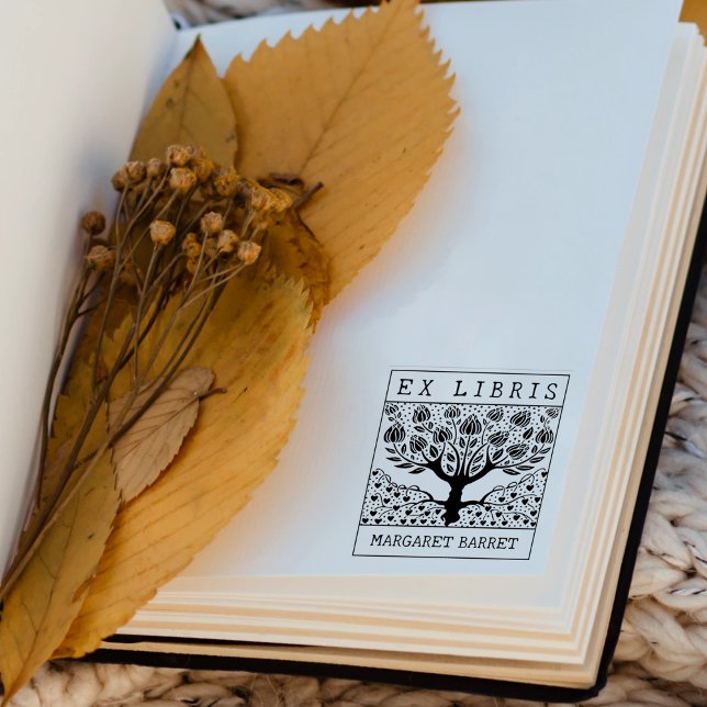 Custom Ex Libris, Tree Book Gummistempel (Von Creator hochgeladen)