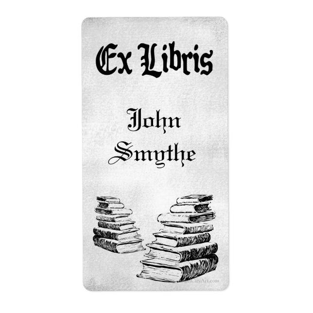 Custom Ex Libris Vintag Books Buchzeichen Labels (Vorne)