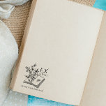 Custom Ex Libris Vintage Blume Book Gummistempel<br><div class="desc">Diese "Ex Libris" Gummi Briefmarke verfügt über ein Vintages Blume Buch mit einem individuelle Name.</div>