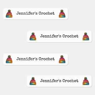 Custom Fabric Closing Labels Crochet Wooly Hat Etiketten