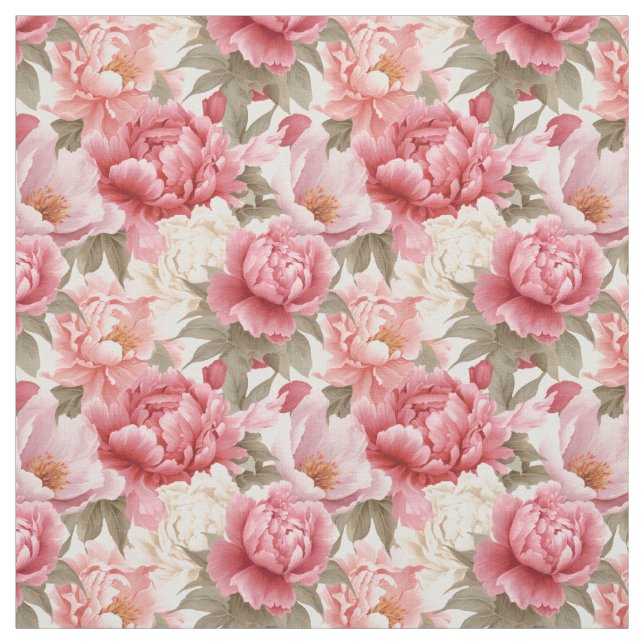Custom Fabric-Pink Peony Stoff (Muster)