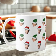 Custom Face 2 Fotos Weihnachtsmannmütze Weihnachts