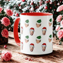 Custom Face 2 Fotos Weihnachtsmannmütze Weihnachts