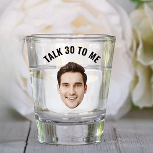 Custom Face 30. 40. 50. 60. 70 Geburtstagsparty Schnapsglas