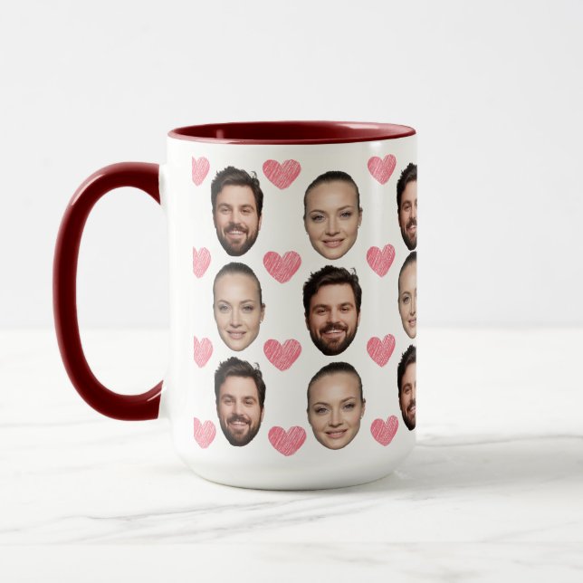 Custom Face Anniversary Gift für Husband Boyfriend Tasse (Links)