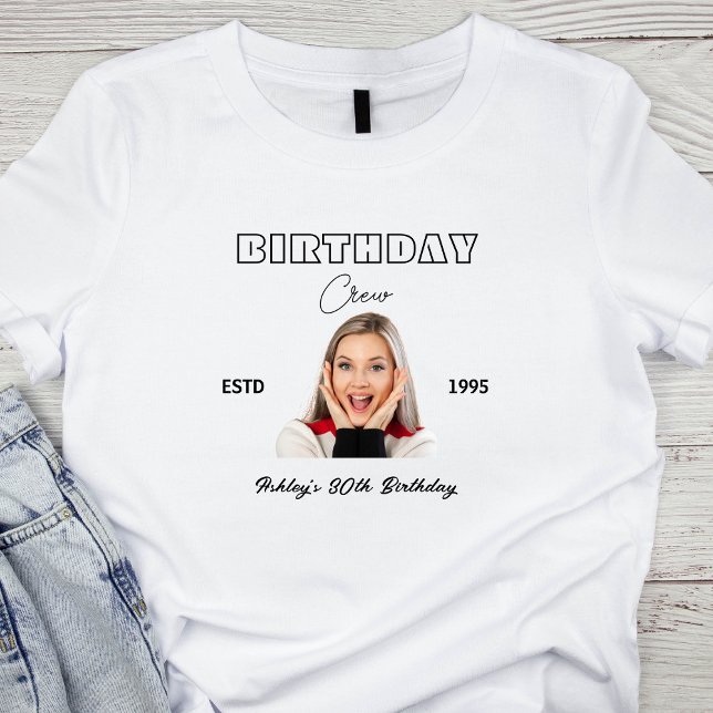 Custom Face Birthday Gift Trip Funny Face Group T-Shirt (Von Creator hochgeladen)
