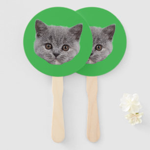 Custom Face Cat Cutout Junggeselinnen-Abschied Geb Fächer