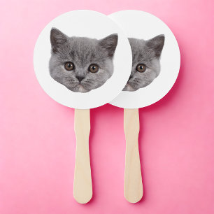 Custom Face Cat Cutout Junggeselinnen-Abschied Geb Fächer