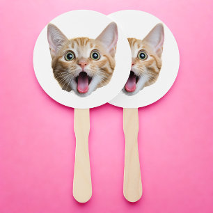 Custom Face Cat Vater New Dad Party Geburtstag Fächer