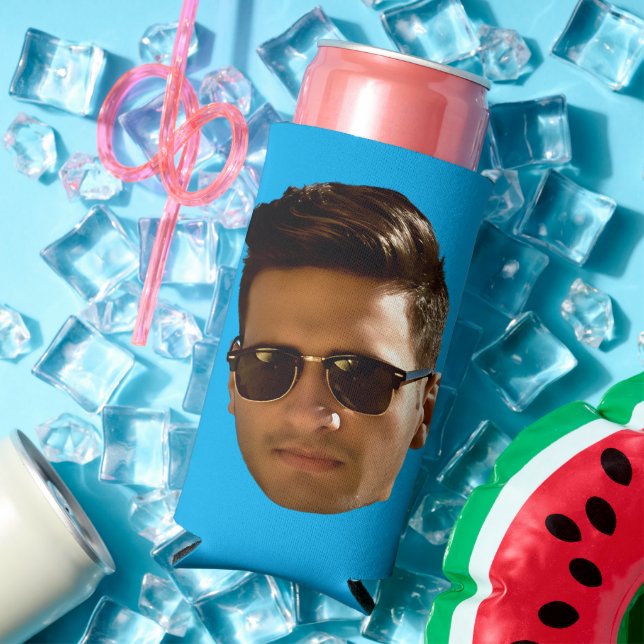 Custom Face Cutout Junggeselinnen-Abschied Geburts Selters Dosenkühler (In Situ Sommer)