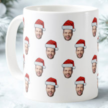 Custom Face Foto Weihnachtsmannmütze Weihnachtsges