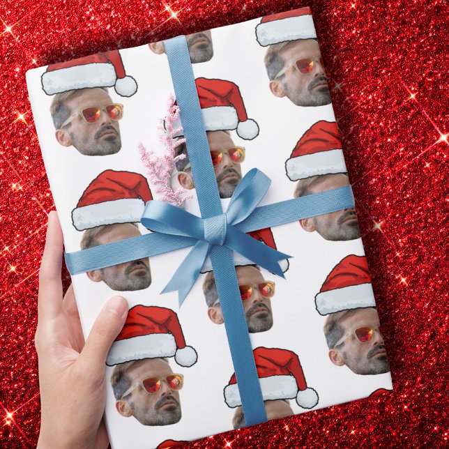 Custom Face Gift Wrap, Gesichter Foto Weihnachtsma Geschenkpapier (Von Creator hochgeladen)