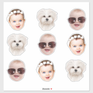 Custom Face Hochzeit Bachlerotte Abschluss 30. Aufkleber