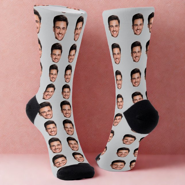 Custom Face Pattern Socks, Add Any Photo Face Socken (Von Creator hochgeladen)