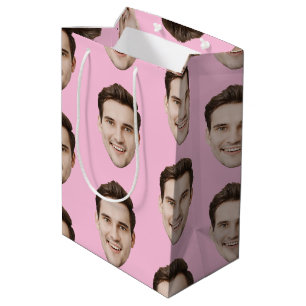 Custom Face Personalisiert Birthday Hochzeit Party Mittlere Geschenktüte