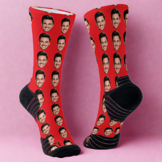  Custom Face Socks, Personalized Face Socken