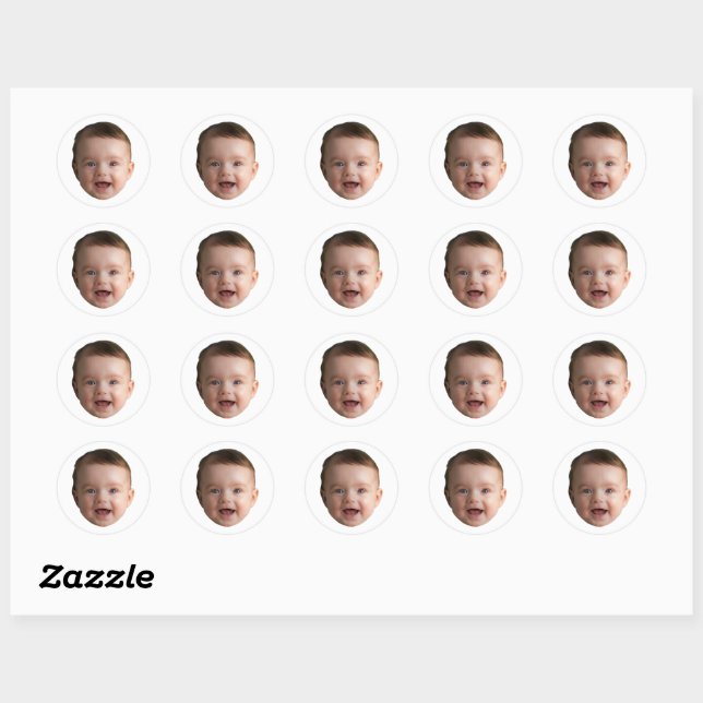 Custom Face Stickers Personalisiert Funny Face Fot (Blatt)