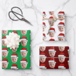 Custom Face Weihnachtsmannmütze Funny Christmas Fa Geschenkpapier Set<br><div class="desc">Face Weihnachtsmannmütze Funny Christmas, Ersetzen Sie das Gesicht dieser Elf mit Ihrem Lieblings-Foto (stellen Sie sicher, so viel ins Gesicht wie möglich schneiden und verwenden Sie eine App, um den Hintergrund zu entfernen) und personalisieren Sie dieses lustige Weihnachts-Wrapping Paper mit Ihrem Kind, Ehemann, oder Freund darauf! Auch eine lustige und...</div>