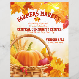 Custom Fall Bauern Market Event Flyer 8.5"x11"