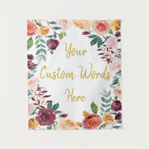 Custom Fall Birthday Party Foto Stand Blumenprop Wandteppich