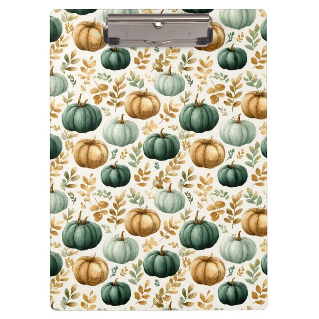 Custom Fall Pumpkin Foto Frame Klemmbrett (Vorderseite)