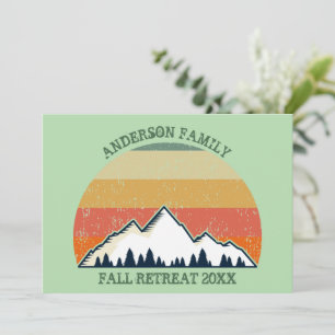 Custom Fall Retreat Sunset Mountain Party Einladung