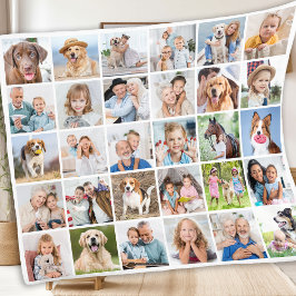 Custom Family 30 Foto Collage Niedliche Erinnerung Fleecedecke