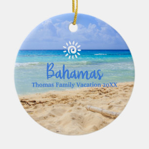 Custom Family Bahamas Urlaub Weihnachten Keramik Ornament