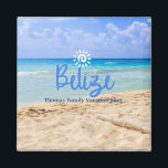 Custom Family Belize Beach Urlaub Weihnachten Magnet<br><div class="desc">Niedlich personalisierbares Belize Trip Souvenir. Anpassung: Change Caption und Jahr, um es einzigartig zu machen.</div>