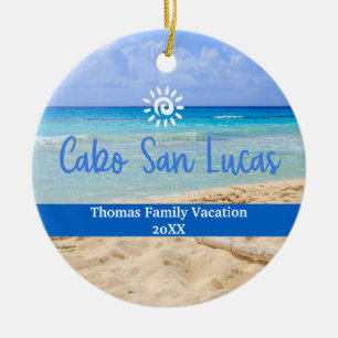 Custom Family Cabo San Lucas Urlaub Weihnachten Keramik Ornament