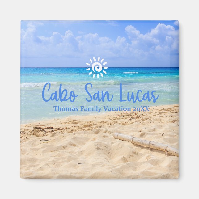 Custom Family Cabo San Lucas Urlaub Weihnachten Magnet (Vorne)