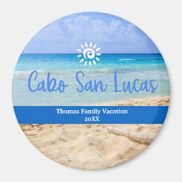 Custom Family Cabo San Lucas Vacation Christmas Magnet