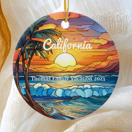 Custom Family California Trip Imitate aus festem G Keramik Ornament