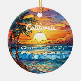 Custom Family California Trip Imitate aus festem G Keramik Ornament