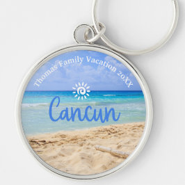Custom Family Cancun Beach Urlaub Schlüsselanhänger