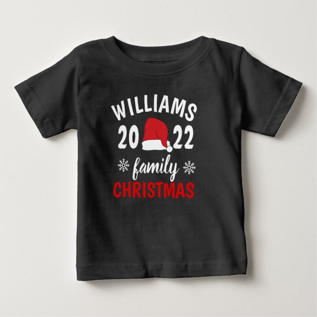 Custom Family Christmas 2022 Baby T-shirt (Vorderseite)